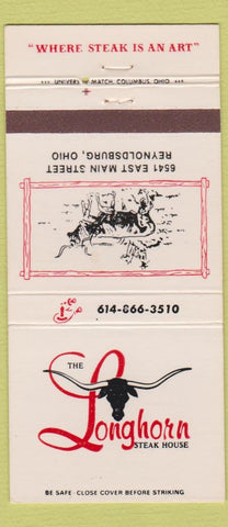 Matchbook Cover - Longhorn Steak House Reynoldsburg OH 30 Strike