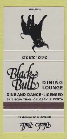 Matchbook Cover - Black Bull Restaurant Calgary AB 30 Strike