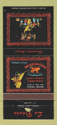 Matchbook Cover - La Pinata Mexican Phoenix AZ WEAR 30 Strike
