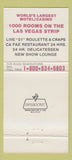 Matchbook Cover - Westward Ho Casino Las Vegas NV 30 Strike