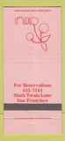 Matchbook Cover - Cherrys San Francisco CA 30 Strike