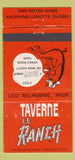 Matchbook Cover - Taverne Le Ranch Ancienne Lorette QC 30 Strike