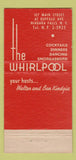 Matchbook Cover - Whirlpool Niagara Falls NY 30 Strike