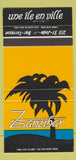 Matchbook Cover - Zanzibar QC 30 Strike