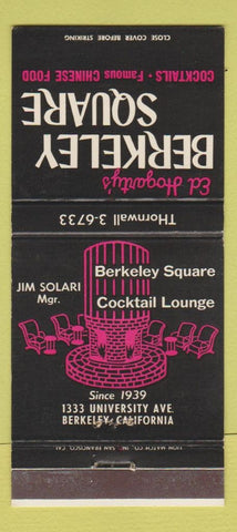 Matchbook Cover - Ed Hogarty's Berkeley Square Chinese CA 30 Strike