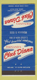 Matchbook Cover - Fernand's Club Diana Union NJ 30 Strike