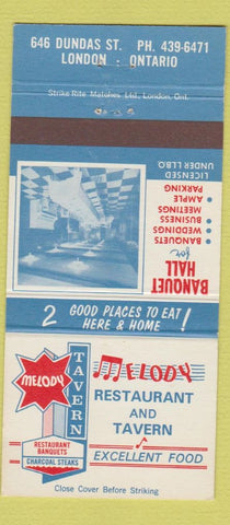 Matchbook Cover - Melody Tavern London ON 30 Strike