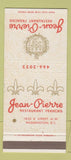 Matchbook Cover - Jean Pierre French Restaurant Washington DC 30 Strike