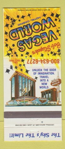 Matchbook Cover - Bob Stupak's Vegas World Casino Las Vegas NV MISCUT? 30 Strike