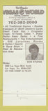 Matchbook Cover - Bob Stupak's Vegas World Casino Las Vegas NV MISCUT? 30 Strike
