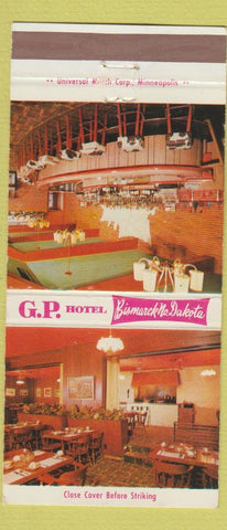 Matchbook Cover - GP Hotel Bismarck ND 30 Strike