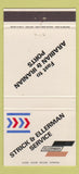 Matchbook Cover - Strick and Ellerman Service UK England Shipping 30 Strike