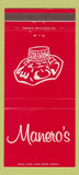 Matchbook Cover - Manero's West Palm Beach FL 30 Strike