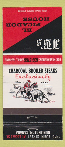 Matchbook Cover - JB's El Picador House Burlington ON 30 Strike