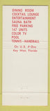 Matchbook Cover - Sportsmen's Inn Key West FL 30 Strike