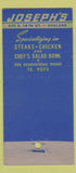 Matchbook Cover - Joseph's Oakland CA 30 Stick