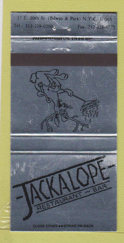 Matchbook Cover - Jackalope Restaurant New York City WEAR 30 Strike