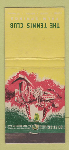 Matchbook Cover - Tennis Club WEAR 30 Stick