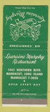 Matchbook Cover - Lauraine Murphy Restaurant Manhasset LI NY 30 Strike