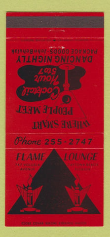 Matchbook Cover - Flame Lounge Daytona Beach FL 30 Strike