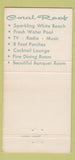 Matchbook Cover - Coral Reef St Petersburg FL 30 Strike