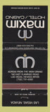 Matchbook Cover - Maxim Hotel Casino Las Vegas NV 30 Strike