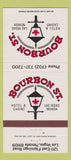 Matchbook Cover - Bourbon St Hotel Casino Las Vegas NV 30 Strike