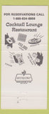 Matchbook Cover - Bourbon St Hotel Casino Las Vegas NV 30 Strike