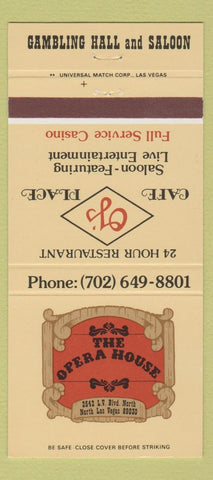 Matchbook Cover - Opera House Casino North Las Vegas NV 30 Strike