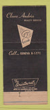 Matchbook Cover - Clara Andria Hair Salon Uniontown PA girlie 30 Strike