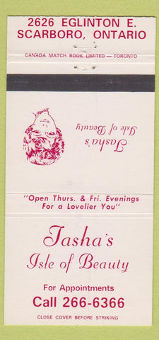 Matchbook Cover - Tasha's Isle of Beauty Scarboro ON girlie 30 Strike