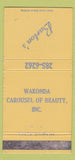 Matchbook Cover - Barton's Wakonda Carousel of Beauty WORN 30 Strike