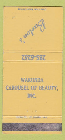 Matchbook Cover - Barton's Wakonda Carousel of Beauty WORN 30 Strike