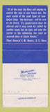 Matchbook Cover - Destroyers Atlantic Fleet Datum 30 Strike