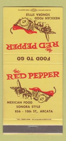 Matchbook Cover - Red Pepper Mexican Arcata CA 30 Strike