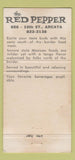 Matchbook Cover - Red Pepper Mexican Arcata CA 30 Strike