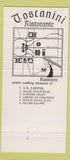 Matchbook Cover - Toscanini Restaurant Washington DC 30 Strike