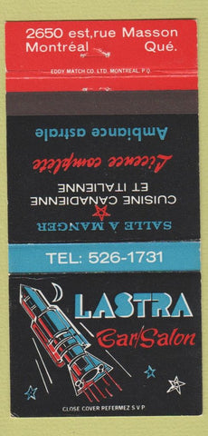 Matchbook Cover - Lastra Bar Salon Montreal QC 30 Strike