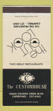 Matchbook Cover - Customhouse Cupertino CA 30 Strike