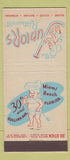 Matchbook Cover - Juniors Restaurant Miami Beach FL 30 Stick