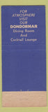 Matchbook Cover - Trainer's Seafood Quakertown PA 21 Strike Feature