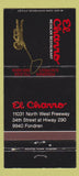 Matchbook Cover - El Charro Mexican Houston TX 30 Strike