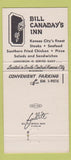 Matchbook Cover - Bill Canaday's Kansas City MO 30 Strike
