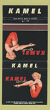 Matchbook Cover - Kamel Cigarettes girlie 30 Strike