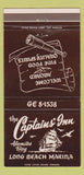 Matchbook Cover - Captains' Inn Long Beach CA WEAR 30 Strike