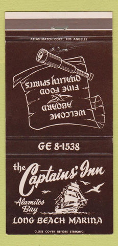 Matchbook Cover - Captains' Inn Long Beach CA WEAR 30 Strike