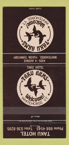 Matchbook Cover - Taku Arms Hotel Whitehorse YT 30 Strike