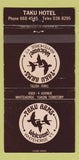 Matchbook Cover - Taku Arms Hotel Whitehorse YT 30 Strike