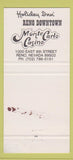 Matchbook Cover - Holiday Inn Reno NV Monte Carlo Casino 30 Strike