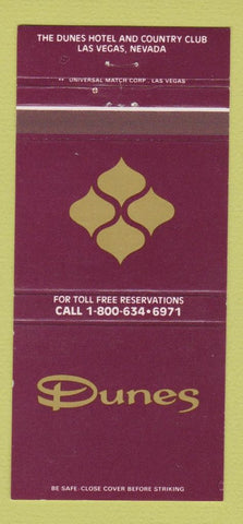 Matchbook Cover - Dunes Hotel Casino Las Vegas NV 30 Strike